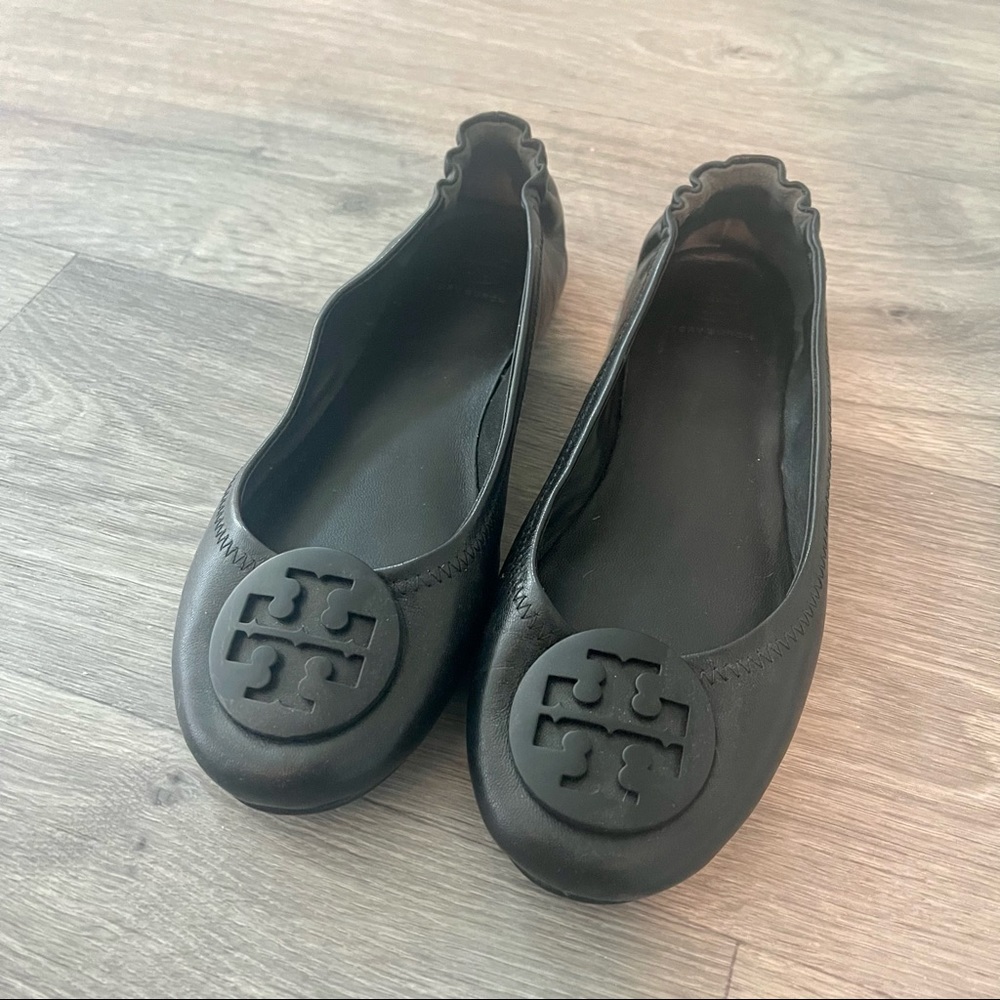 Black Matte Tory Burch Flats